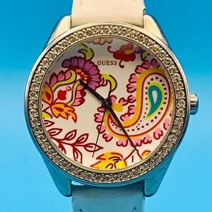 GUESS U95136L1 Women’s Fashion Quartz Wristwatch Japan Movt Leather Band Works